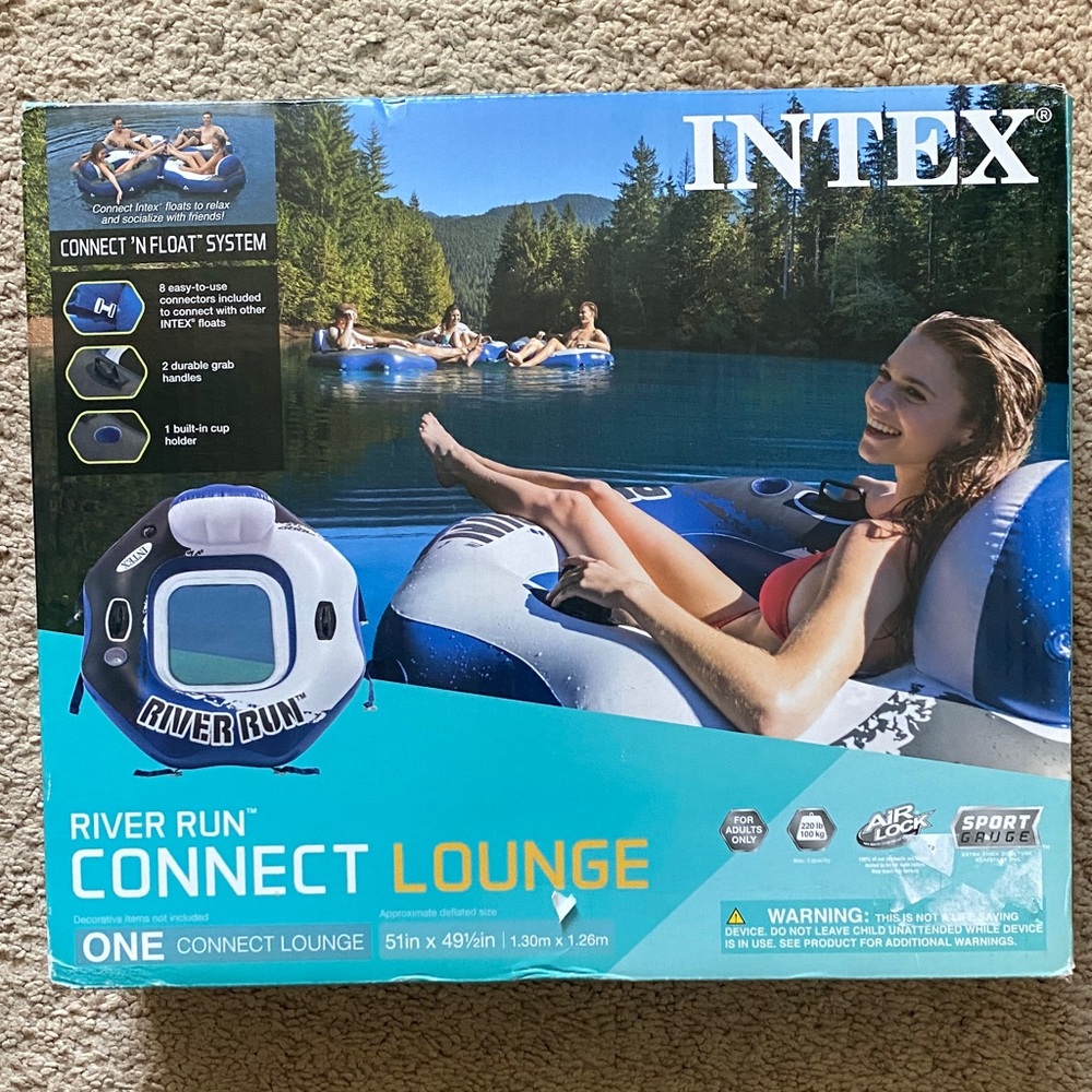 NEW in Box Intex River Run Connect Lounge